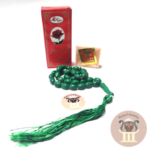 Pack Perfume en Roll on Rosa Roja , Pasta de Almizcle y Tasbih