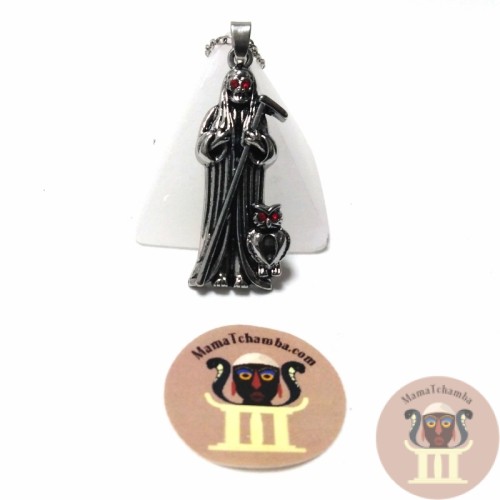 Colgante de Santa Muerte con buho