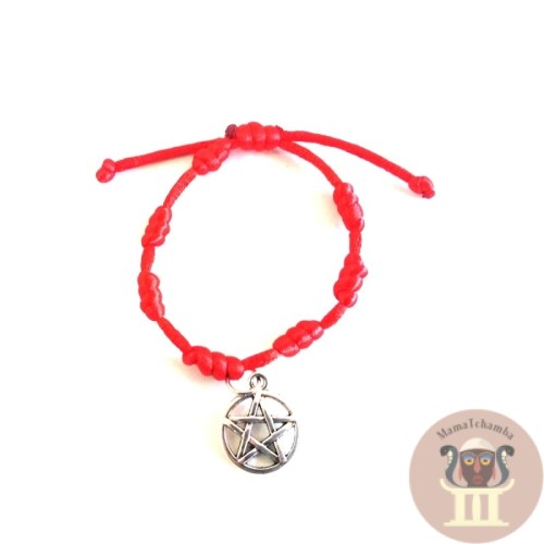 Pulsera 7 nudos con pentagrama